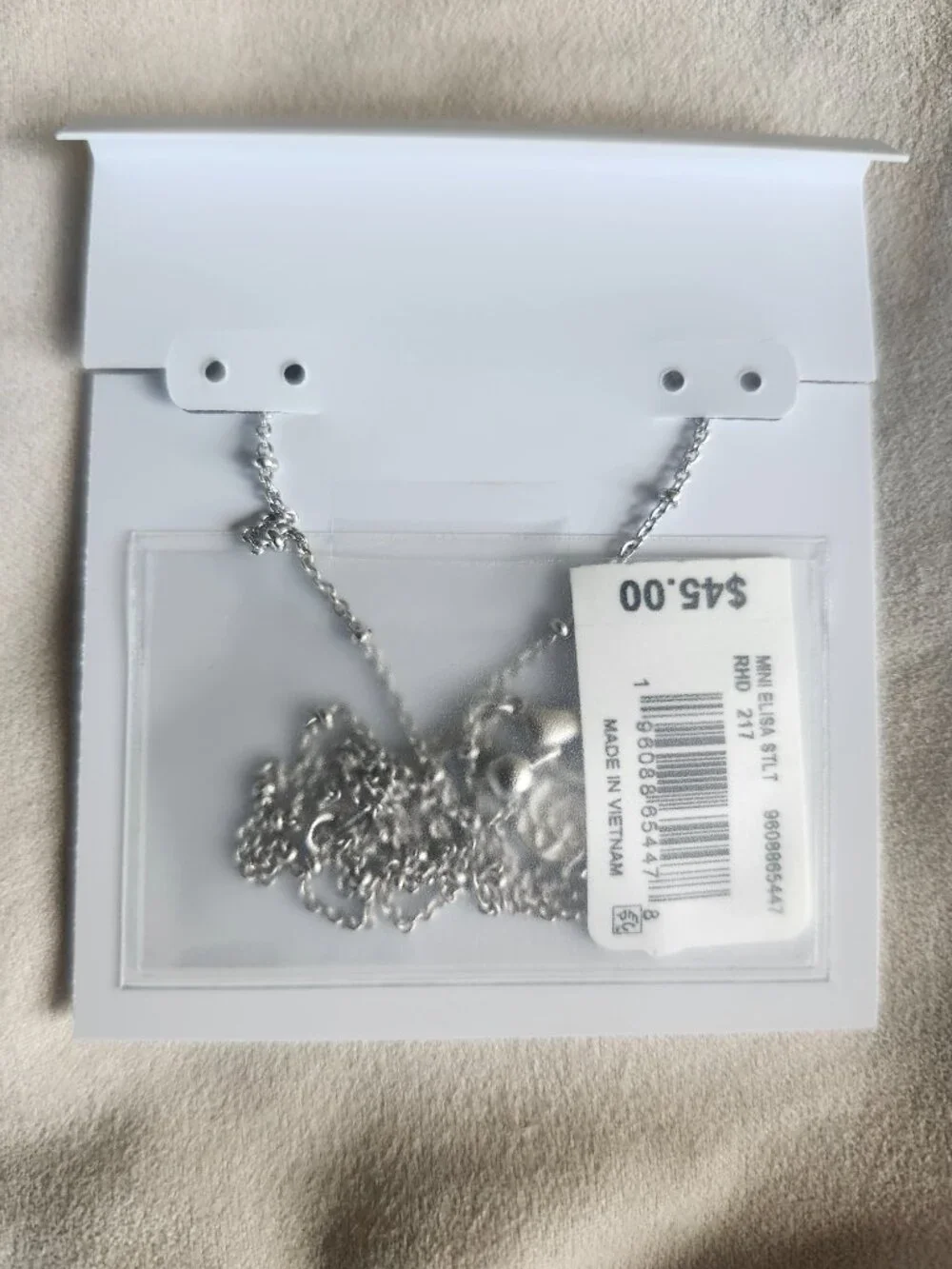 NWT Kendra Scott Mini Elise Satellite Short Pendant Necklace - Silver Tone
